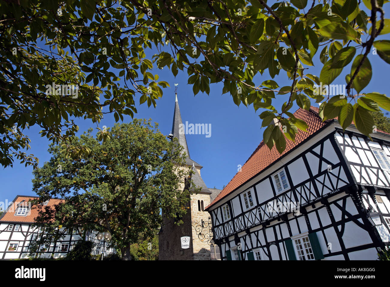 Centro storico del paese di Wetter-Wengern, in Germania, in Renania settentrionale-Vestfalia, la zona della Ruhr, Wetter/Ruhr Foto Stock