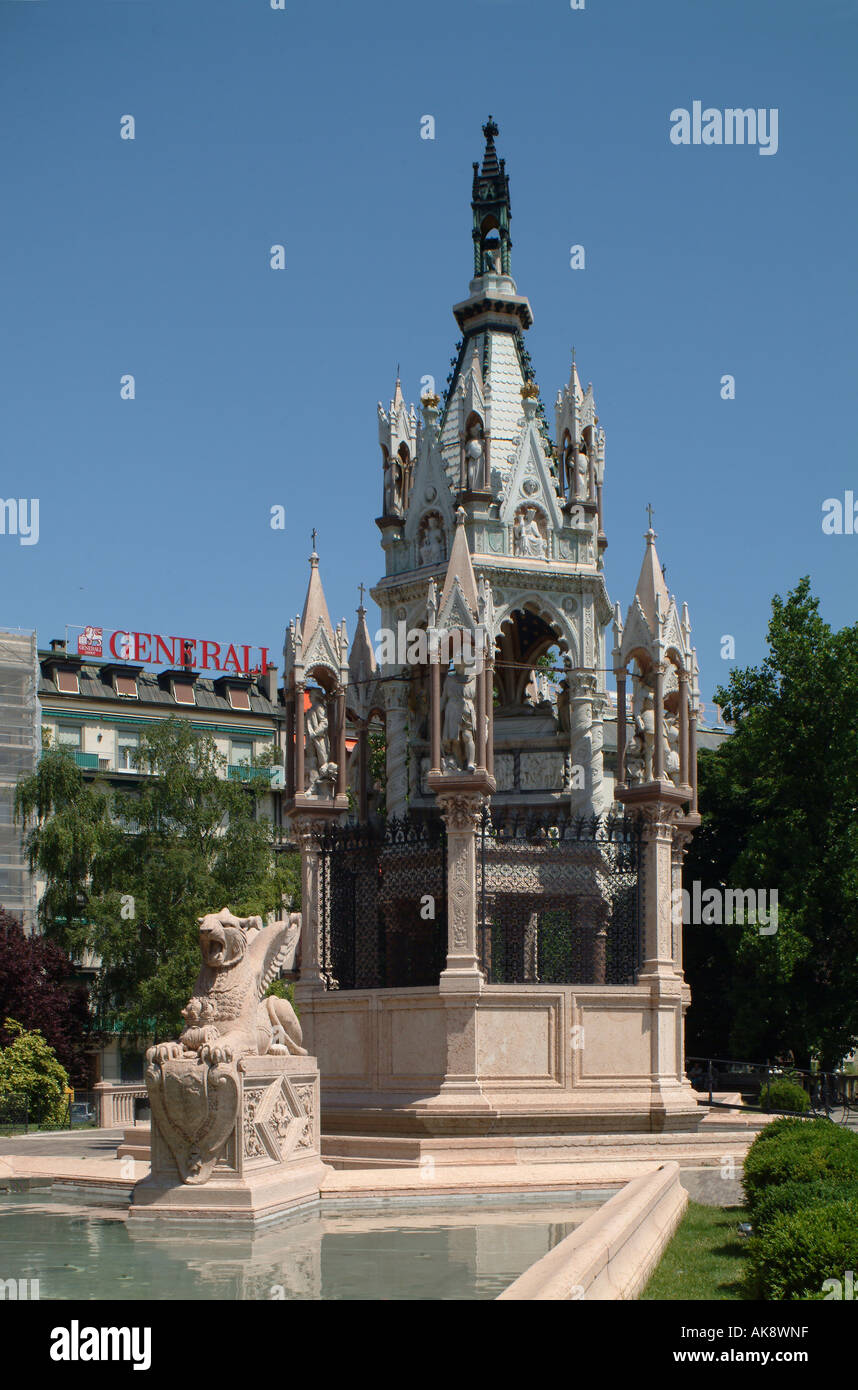 Brunswick monumento. Tomba del duca di Brunswick. Ginevra. Foto Stock