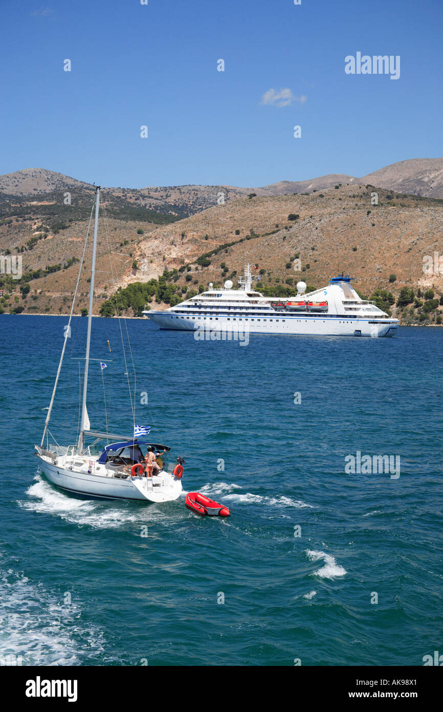 Kefalonia Grecia Kephalonia crociera nave Seabourn Spirit Foto Stock