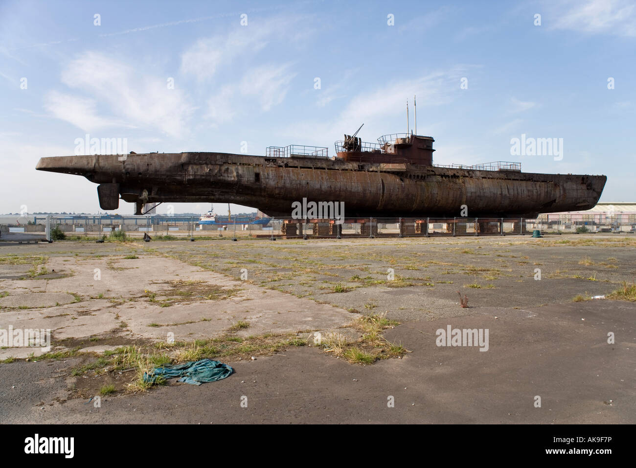 U-534 Seconda Guerra Mondiale sommergibile tedesco in Birkenhead, Liverpool, in Inghilterra Foto Stock