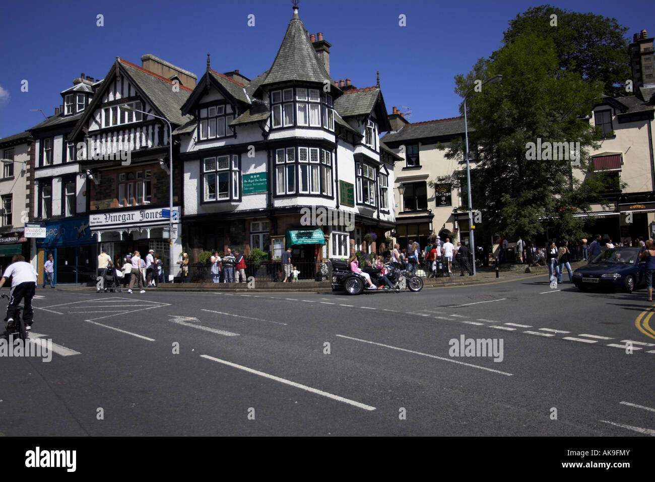 Viste intorno Bowness on Windermere Foto Stock