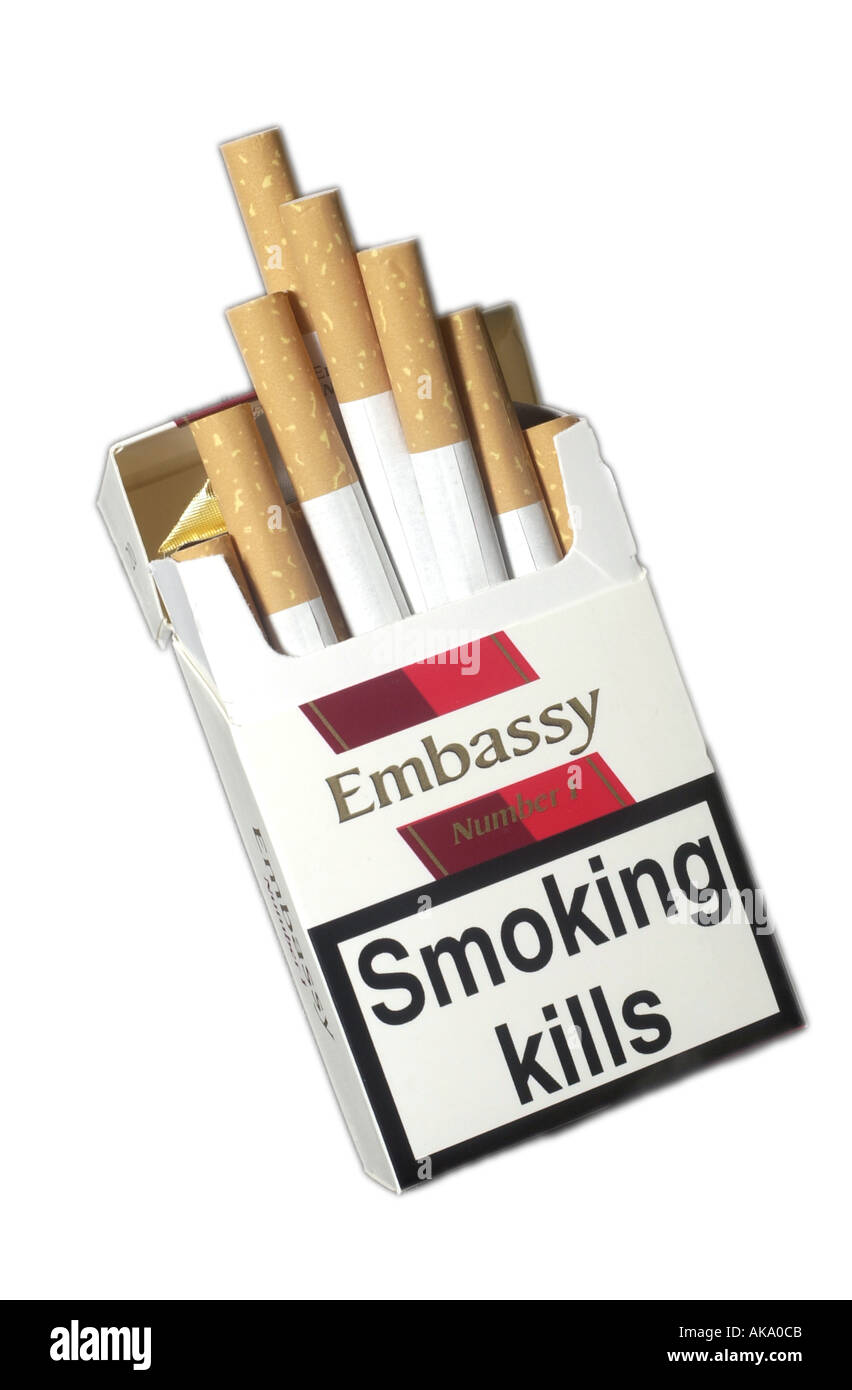 Pacchetto di sigarette ambasciata REGNO UNITO Foto Stock