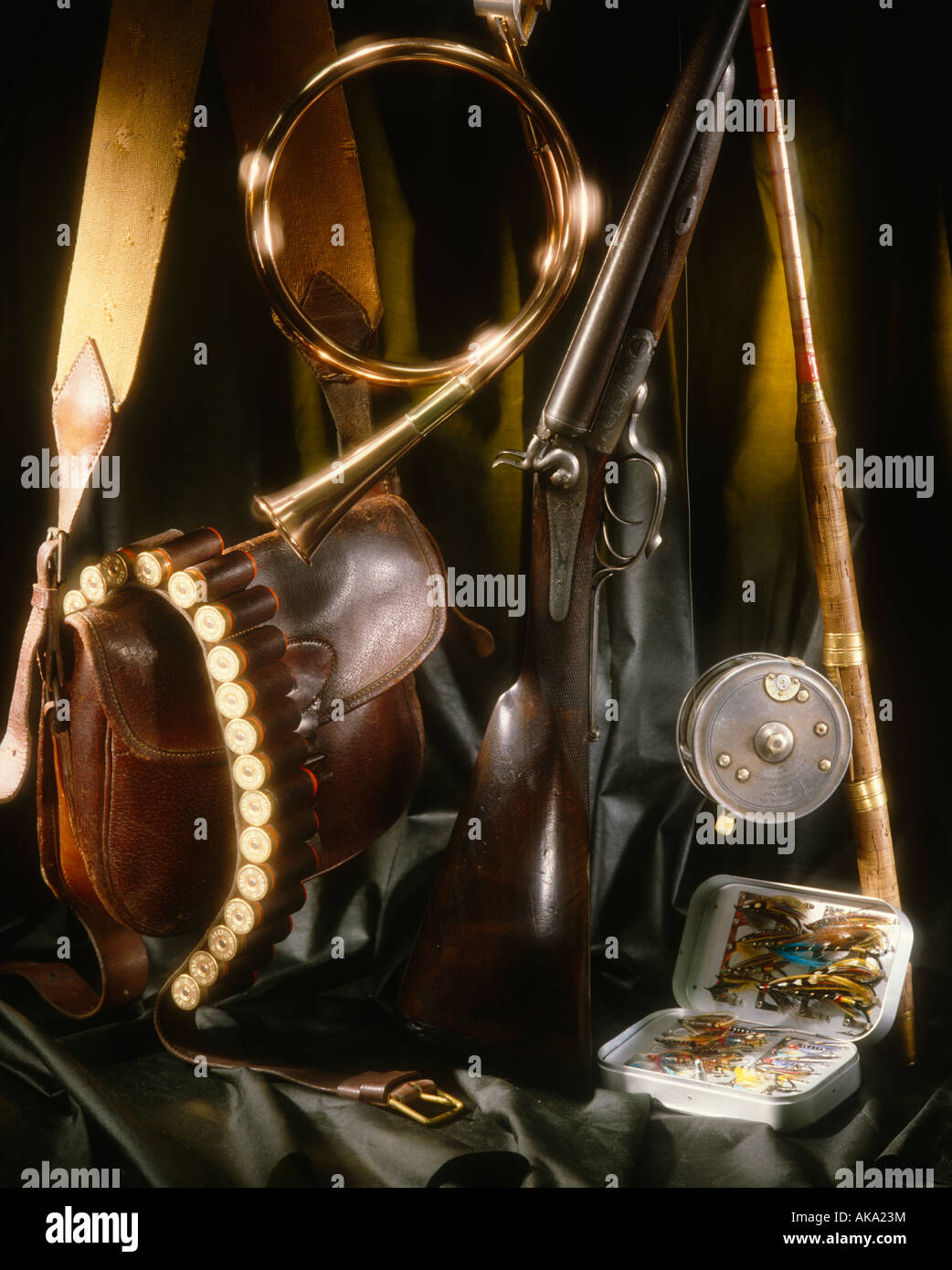 La caccia, la caccia e la pesca Foto Stock