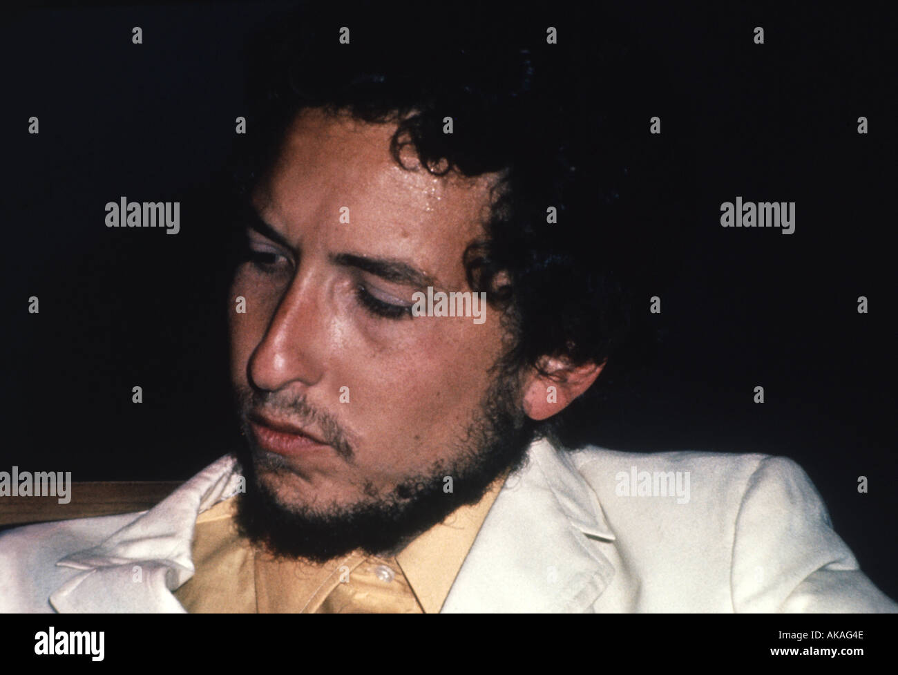 BOB DYLAN At The Isle Of Wight Festival nel 1969 Foto Stock