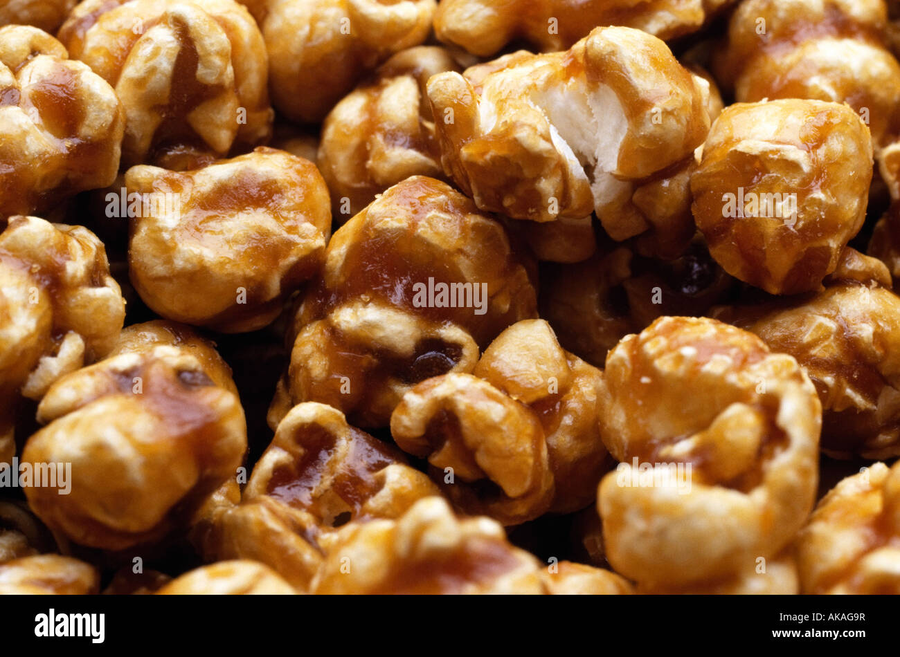 Popcorn al caramello Foto Stock
