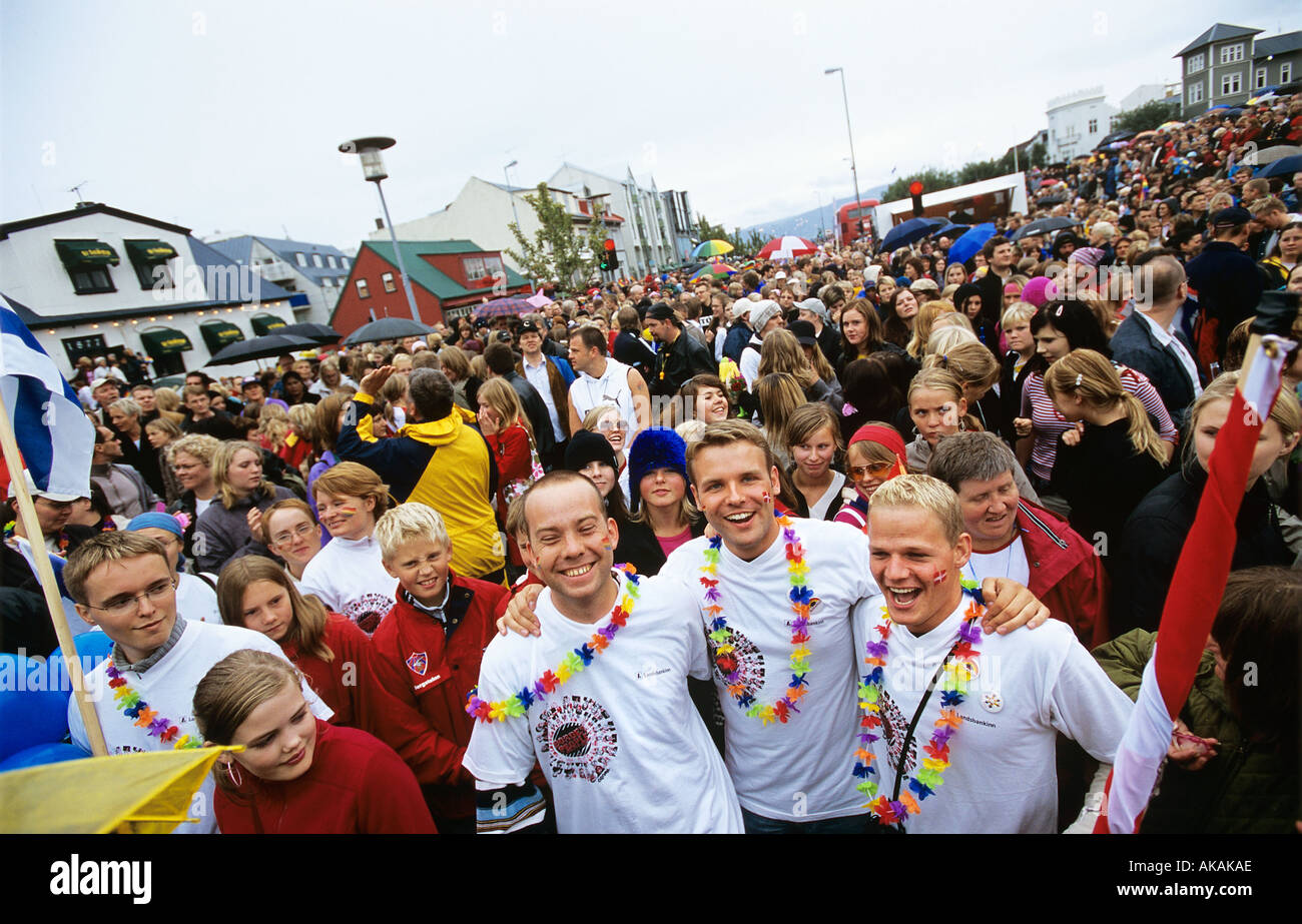 Gay Pride festival di Reykjavik Foto Stock