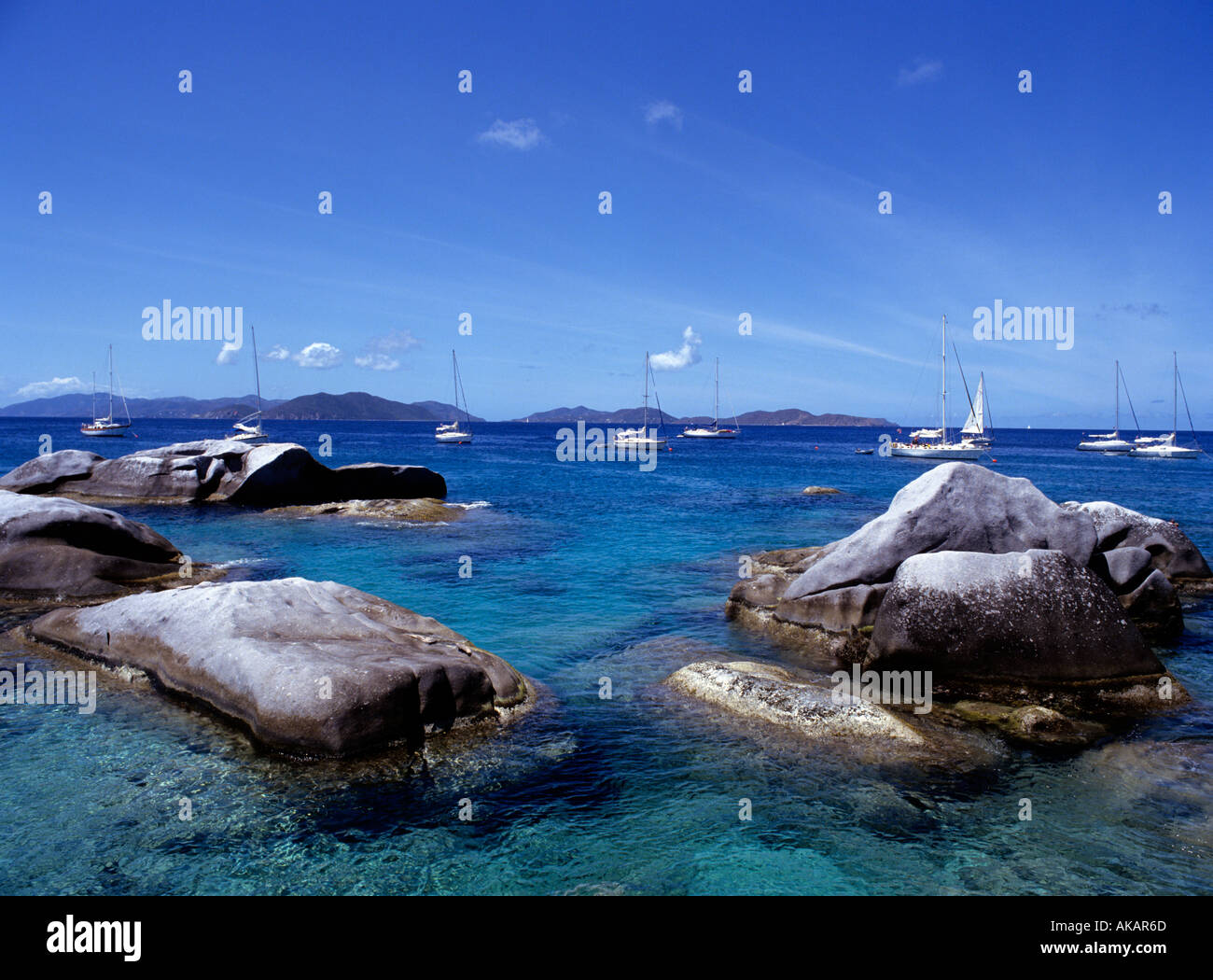 I bagni Virgin Gorda Isole Vergini Britanniche dei Caraibi Foto Stock