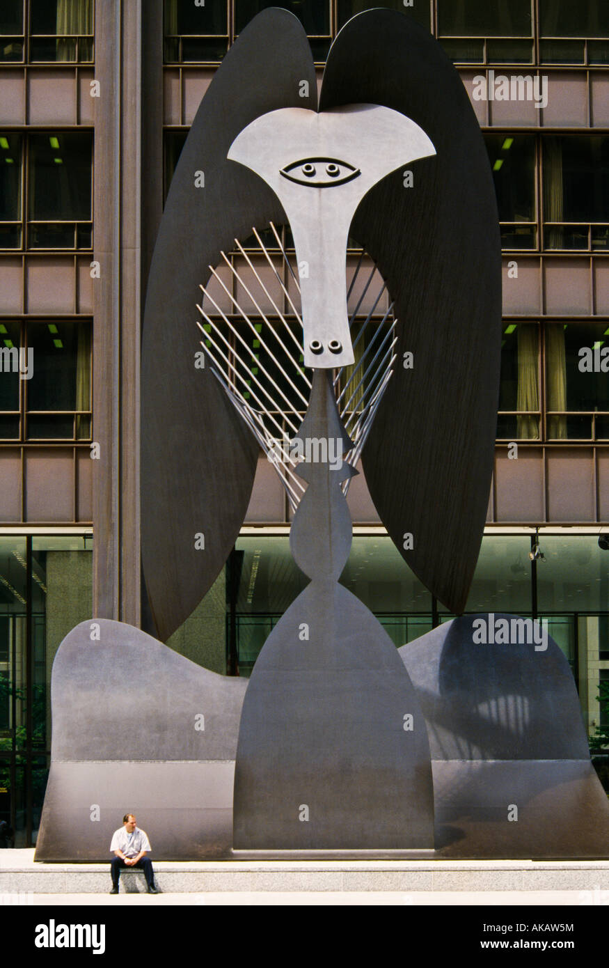 Untitled sculputure da Picasso a Daly Civic Center Plaza Chicago Illinois Foto Stock
