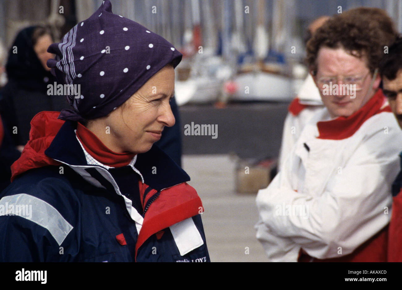 S.A.R. la principessa reale Anne Elizabeth Alice Louise che conduce reale Dazi in un mare nel sud dell'Inghilterra Foto Stock