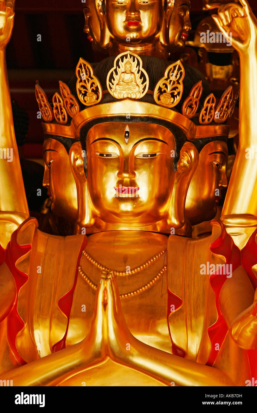 Avalokitesvara statua del Buddha, International tempio buddista, Richmond, Canada Foto Stock