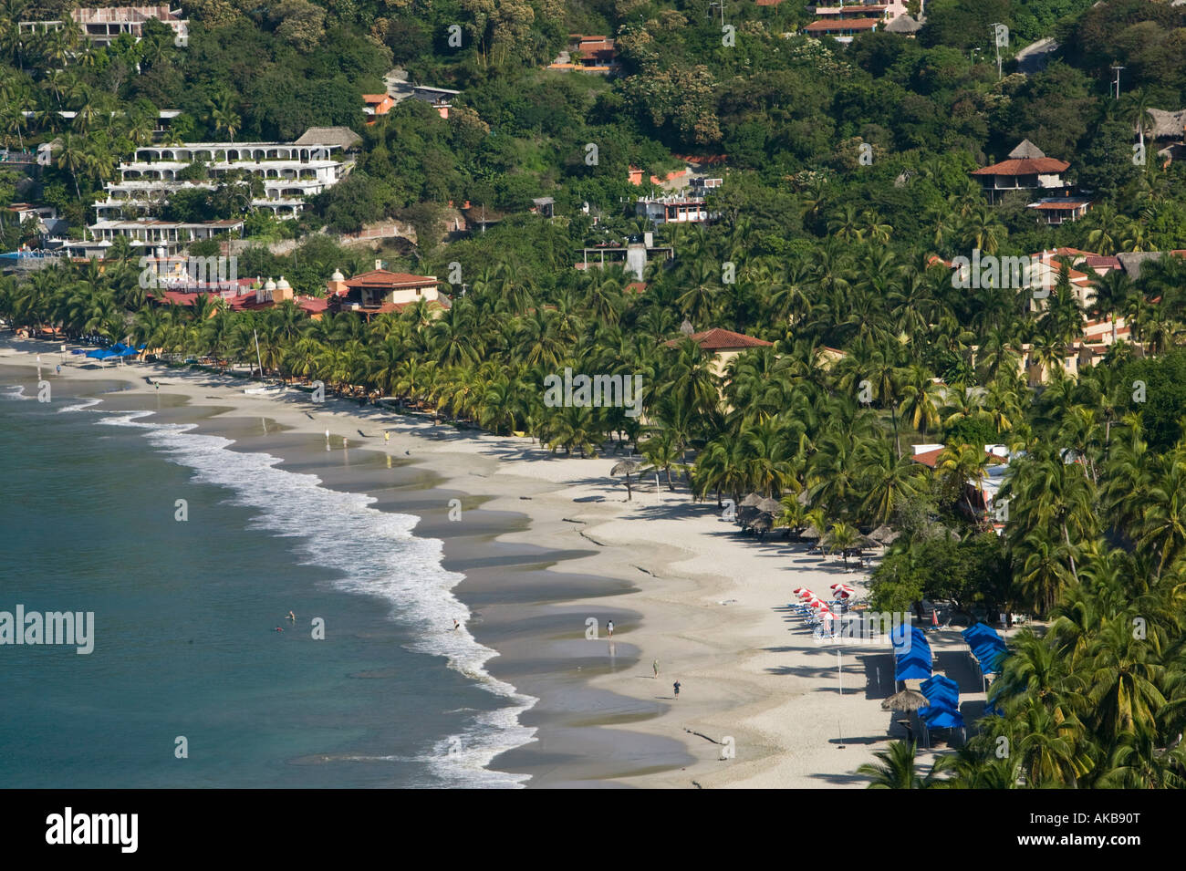 Messico, Costa del Pacifico, Guerrero, Zihuatanejo, Playa La Ropa Foto Stock