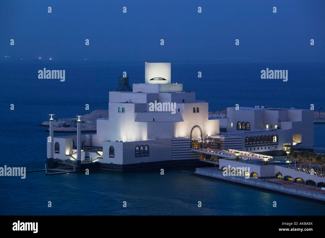 Il Qatar Doha, il Museo di Arte Islamica (architetto, IM Pei) Foto Stock