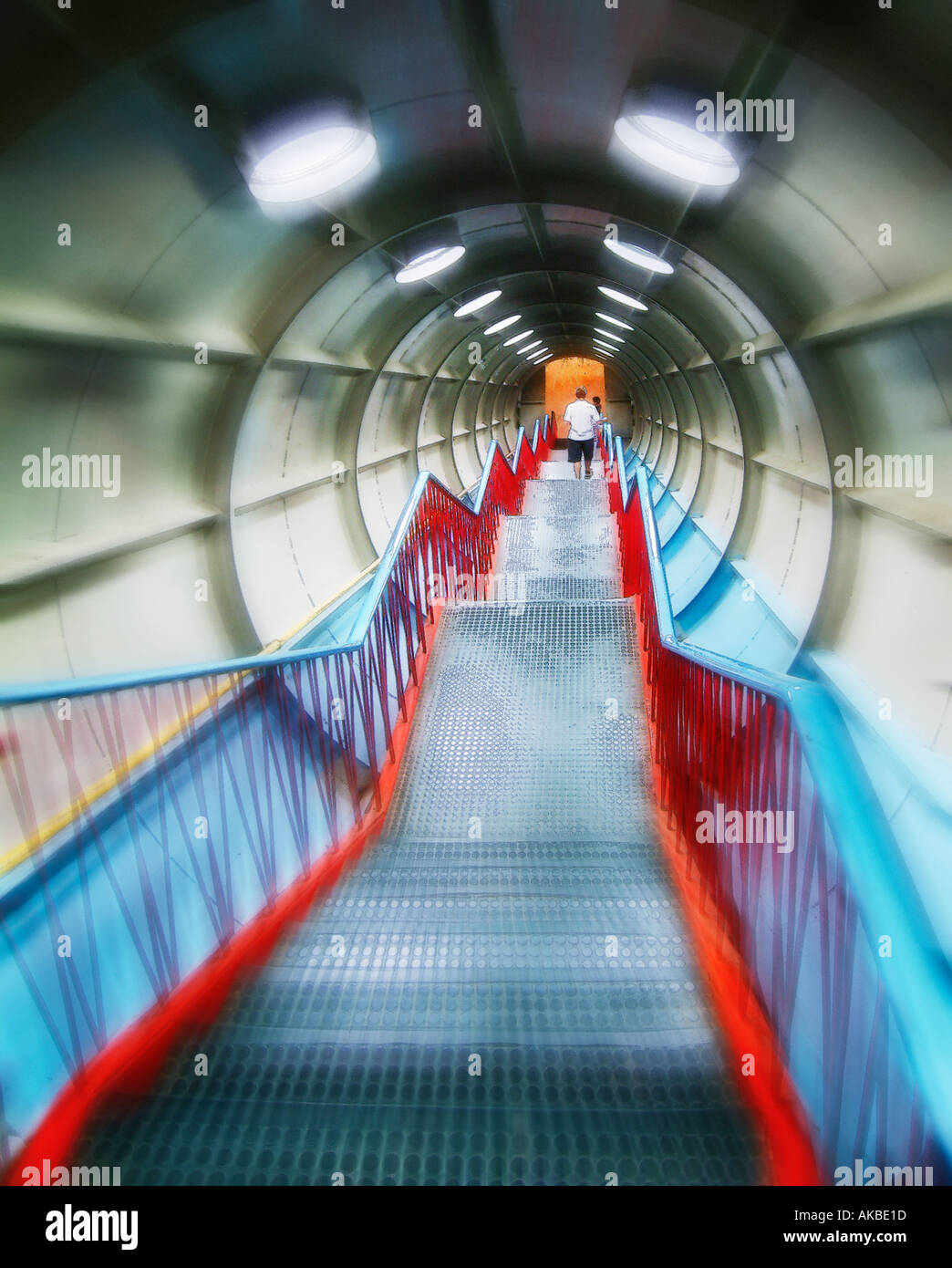 Scala all'Atomium Brussels Foto Stock