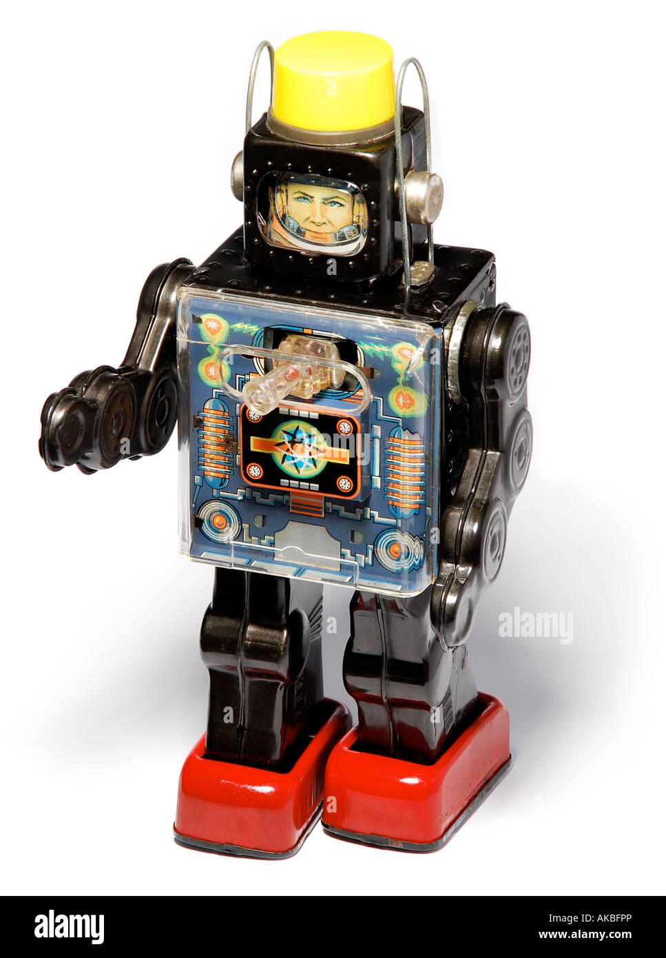 Retrò colorato robot giocattolo. Foto di Patrick patricksteel in acciaio Foto Stock