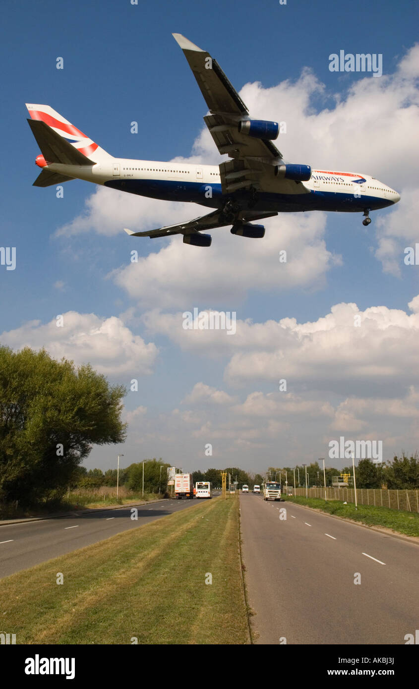 British Airways approcci in aereo Aeroporto di heathrow Londra HOMER SYKES Foto Stock