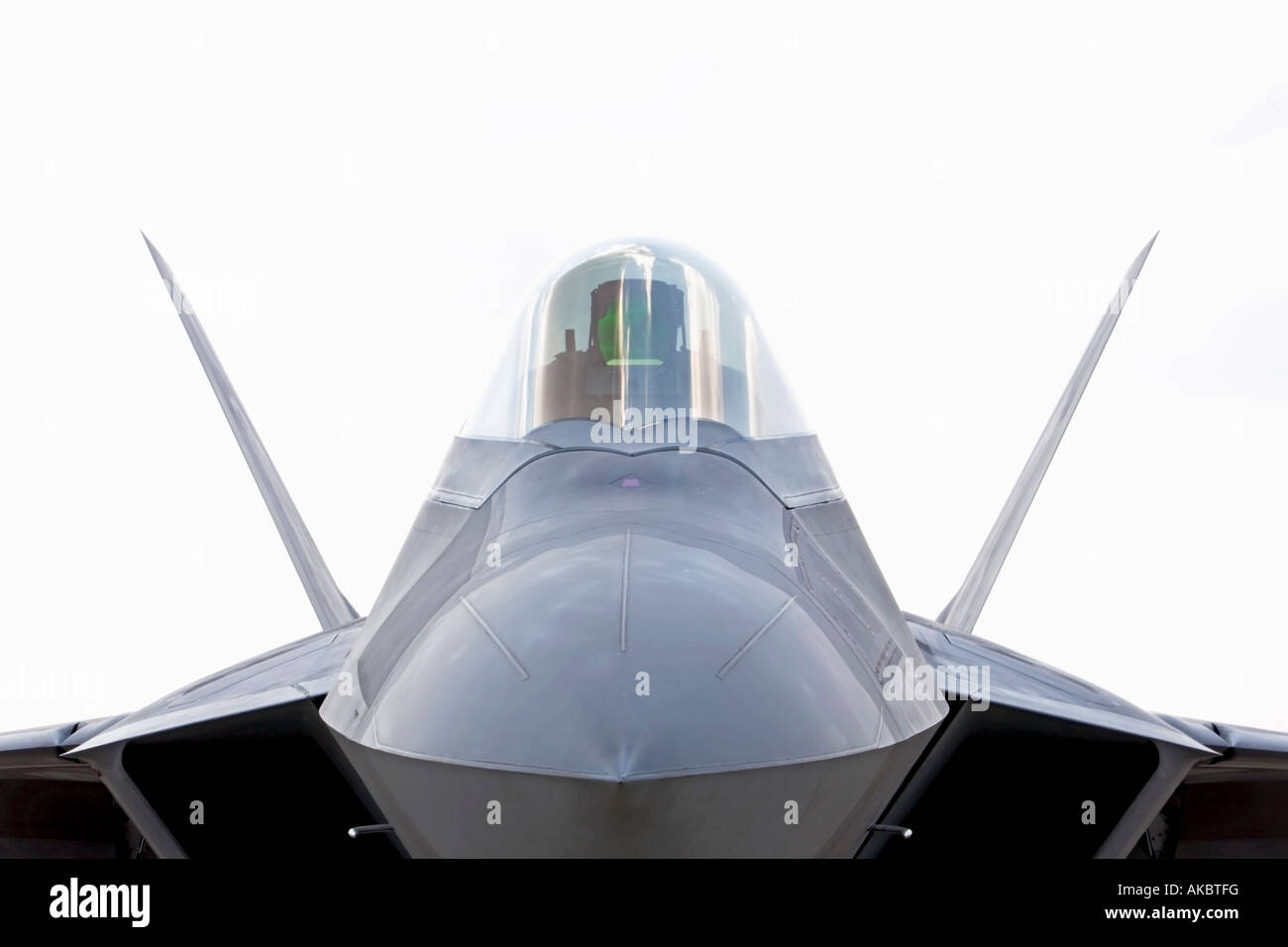 F-22 aerei da combattimento per il USAF vicino ritaglio anteriore Foto Stock