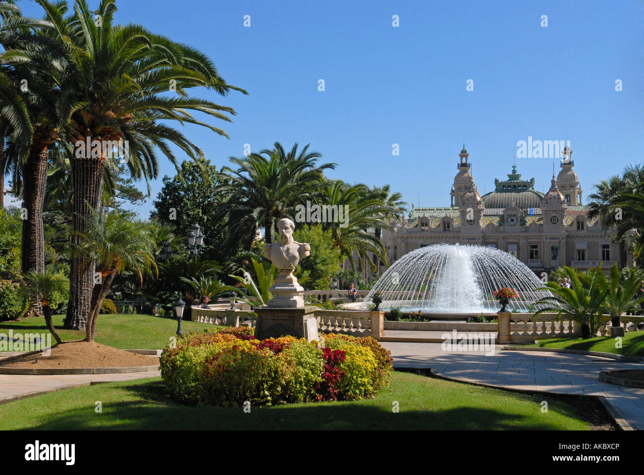 Giardini e casino monte carlo monaco Foto Stock