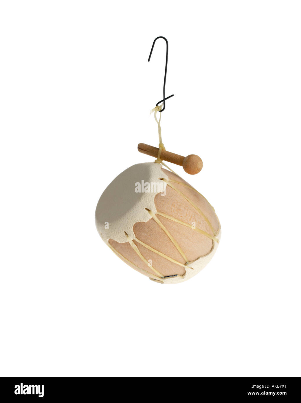 Tamburo di pelle albero di Natale ornamento appesa al gancio Foto Stock