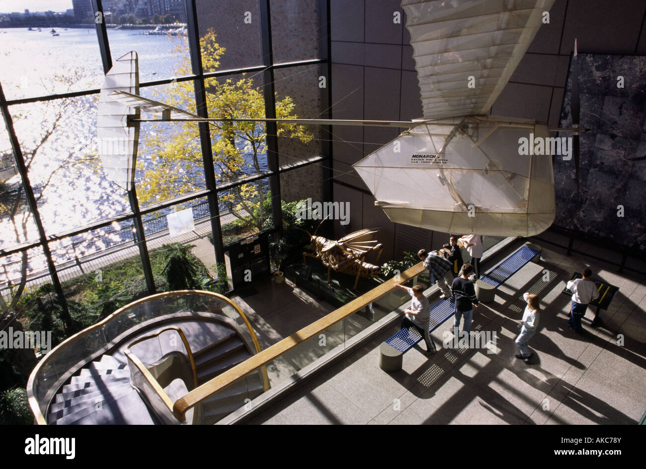 La Monarch Kremer human powered del mondo del volo del concorso Velocità vincitore MIT Museum of Science Boston presentano Foto Stock