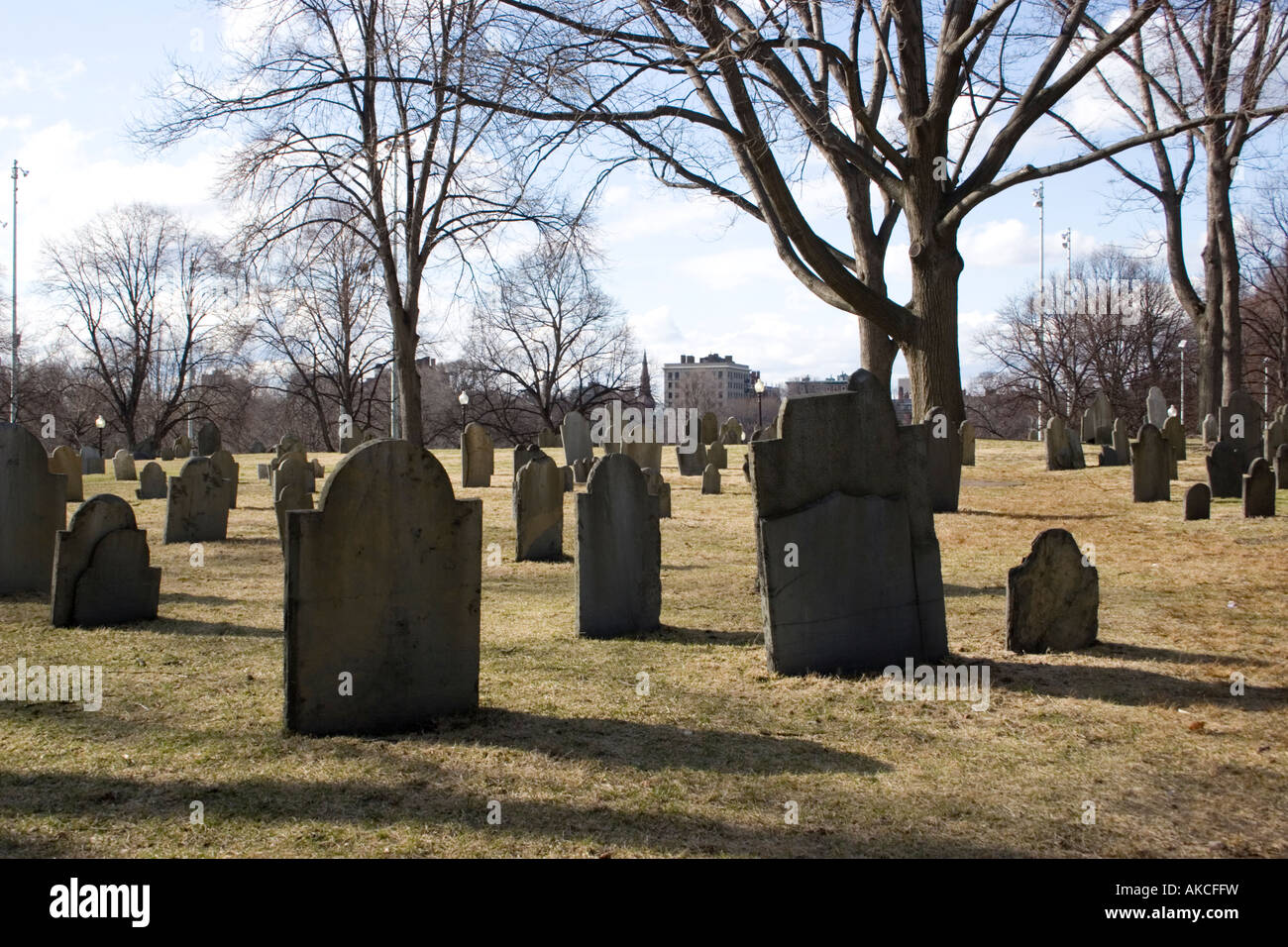 Copps Hill Seppellimento di massa, Boston Foto Stock