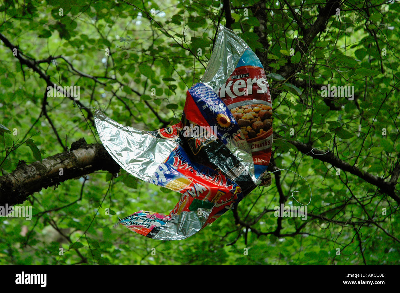 Arte di installazione su Hebden Bridge sentiero di scultura 2005 Foto Stock