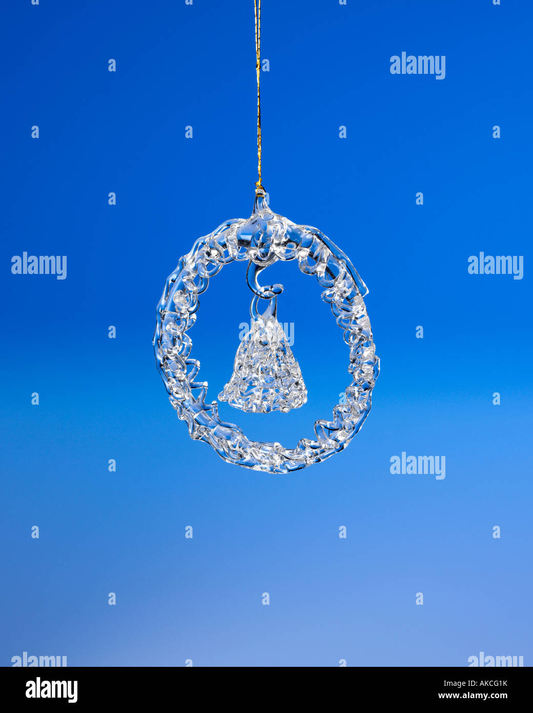 Ghirlanda di cristallo ornamento di Natale appesa al gancio Foto Stock