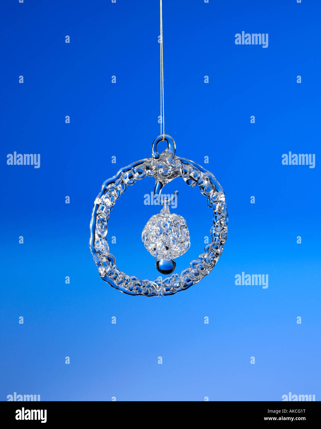 Vetro cristallo ornamento di Natale appesa al gancio Foto Stock