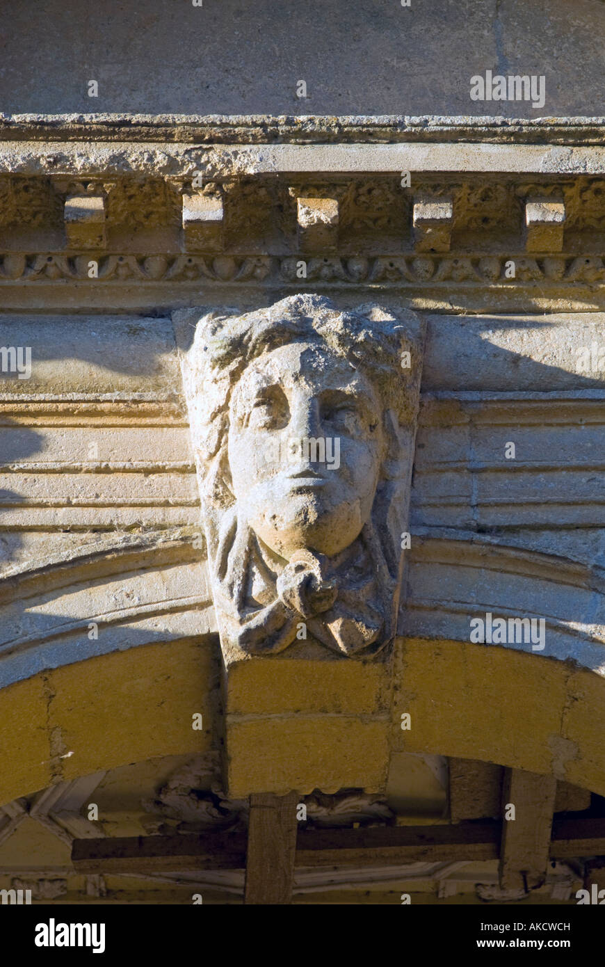 Dettaglio del ponte palladiano, Stowe giardini paesaggistici, Buckinghamshire, Inghilterra Foto Stock