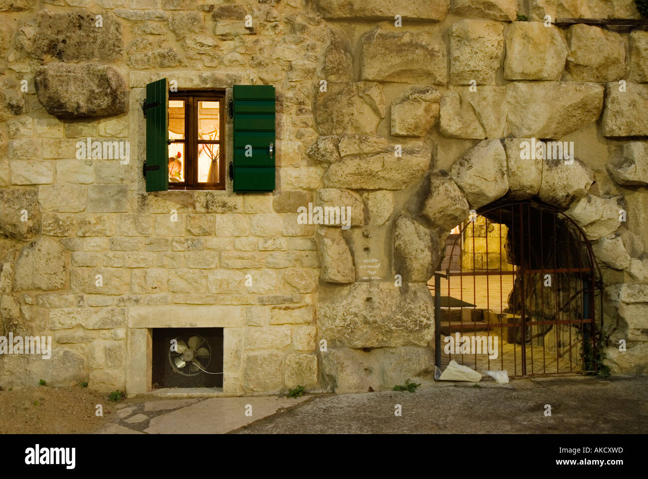 L' Europa sudorientale, Croazia, Dalmazia, Split, città con mura in pietra, close-up Foto Stock
