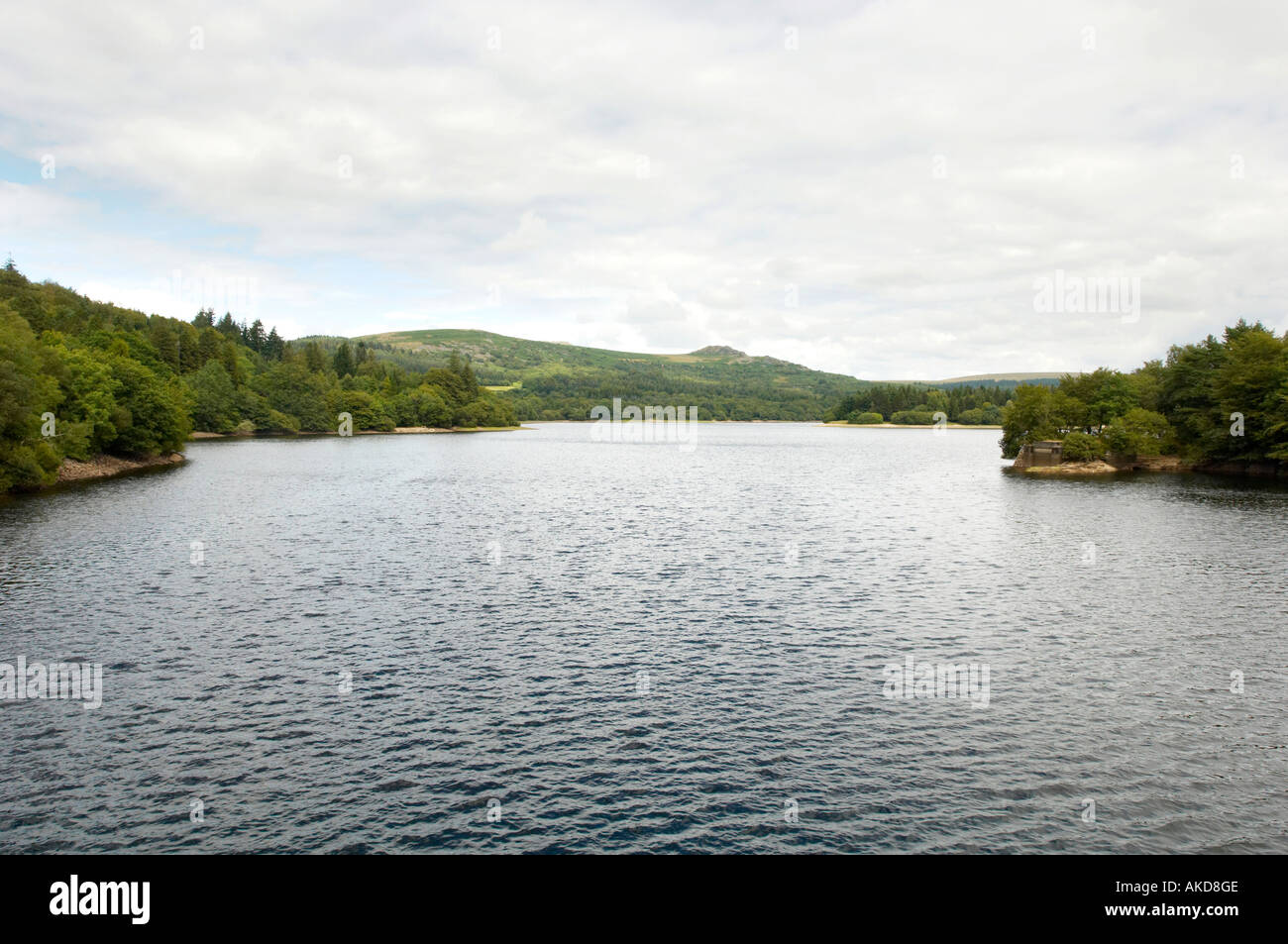 Bacino idrico di Burrator ai margini del Dartmoor National Park nel Devon, Regno Unito Foto Stock