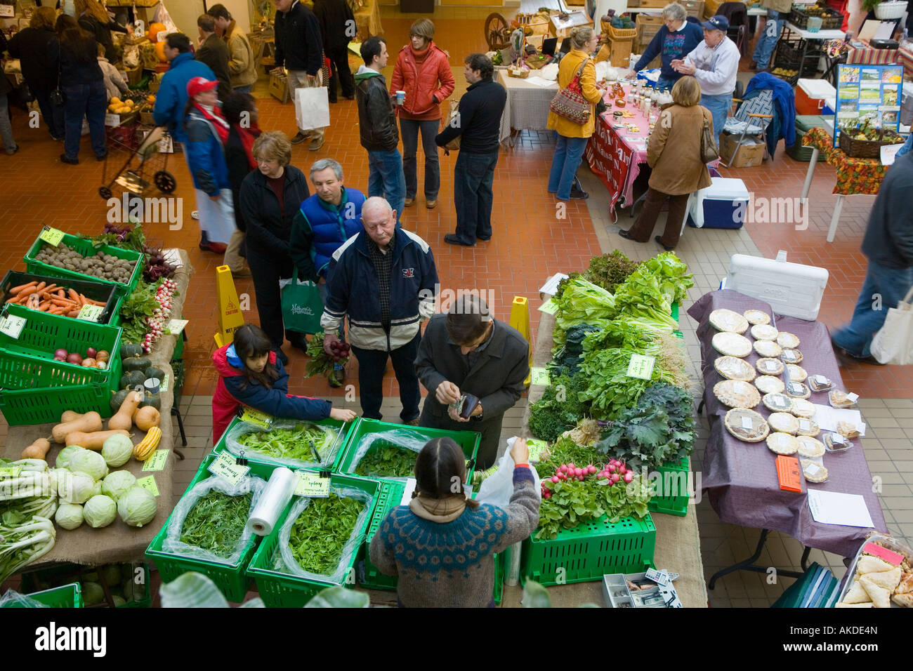 Troy New York farmers market aperto tutto l'anno in lo zio Sam atrium Foto Stock