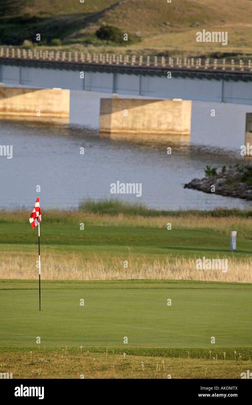 Campo da golf in Saskatchewan Landing Foto Stock