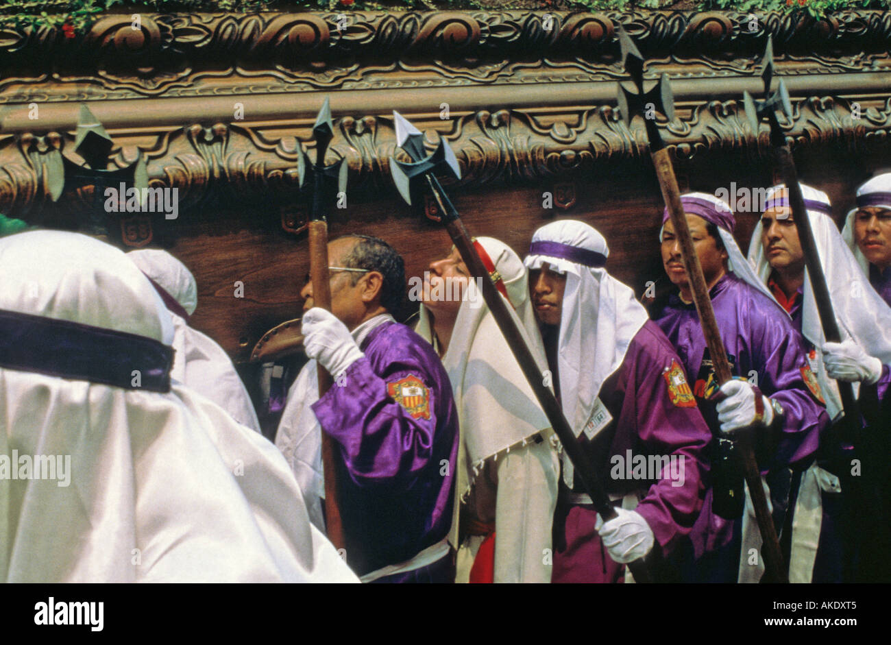 L'Agonia e l estasi, Antigua Semana Santa (Settimana Santa / Pasqua Settimana) Processione, Antigua, Guatemala Foto Stock