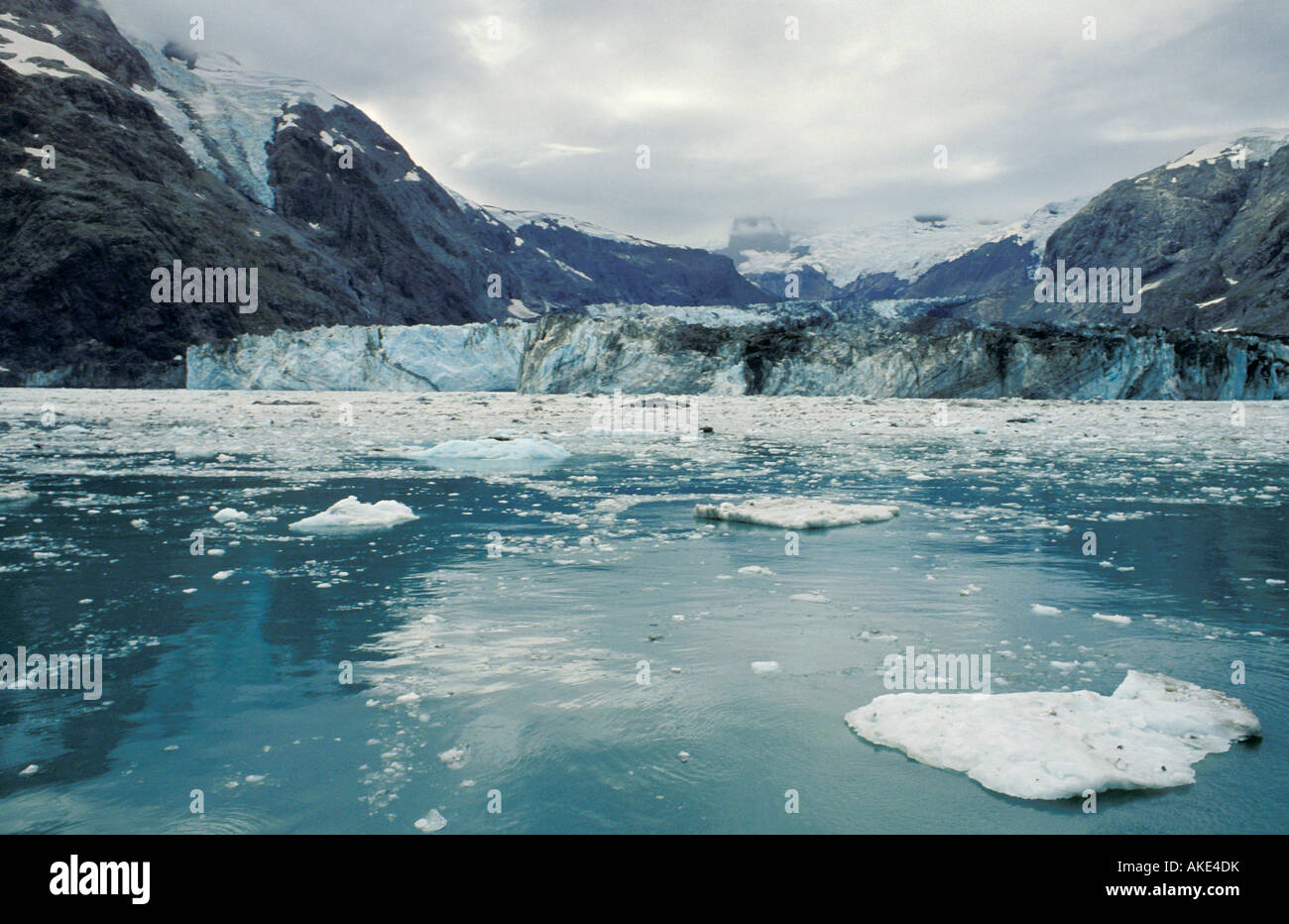 Grand Pacific glacier, parco nazionale di Glacier Bay, Stati Uniti d'America Foto Stock