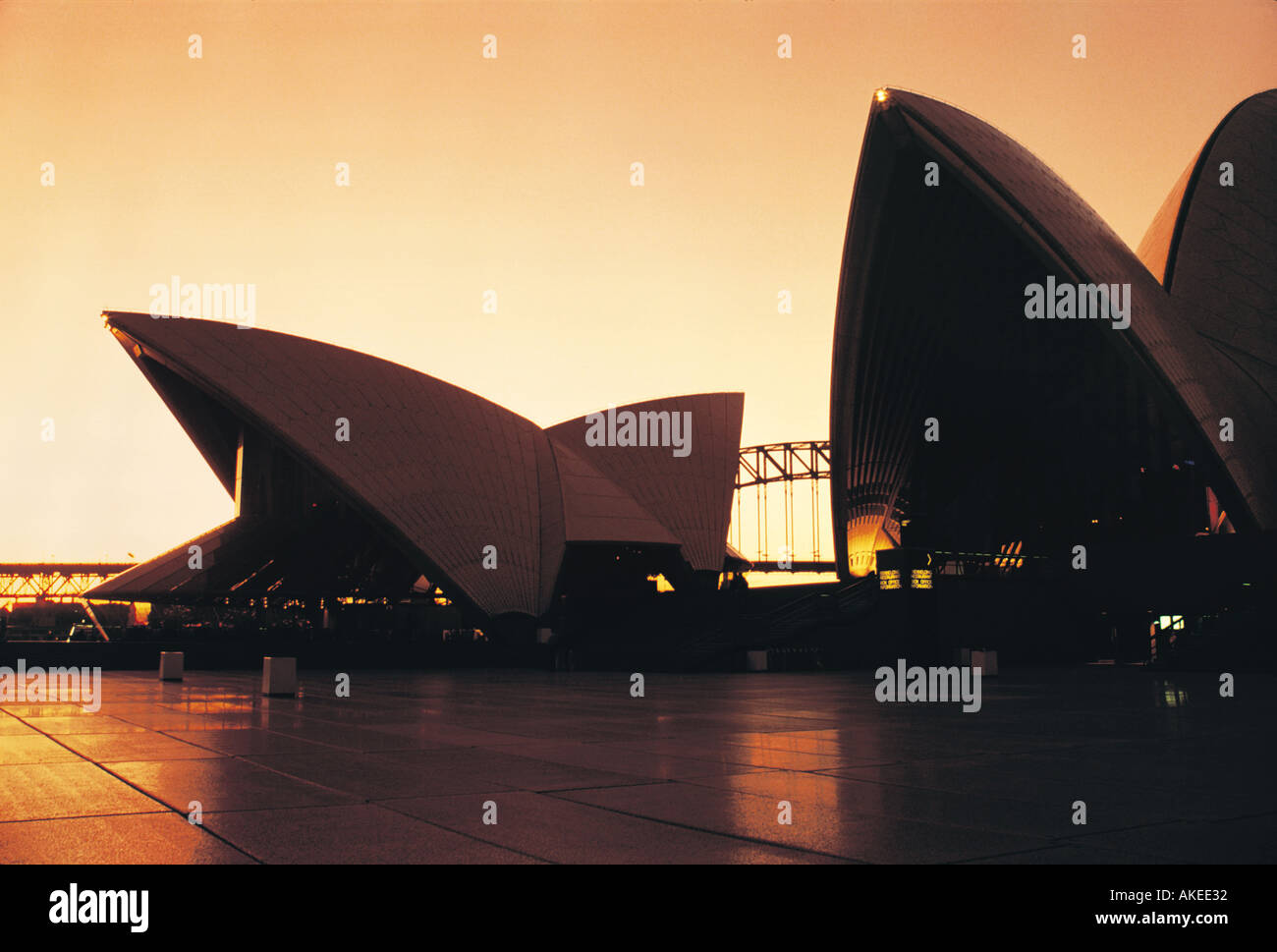 Il tramonto di Sydney Opera House Foto Stock
