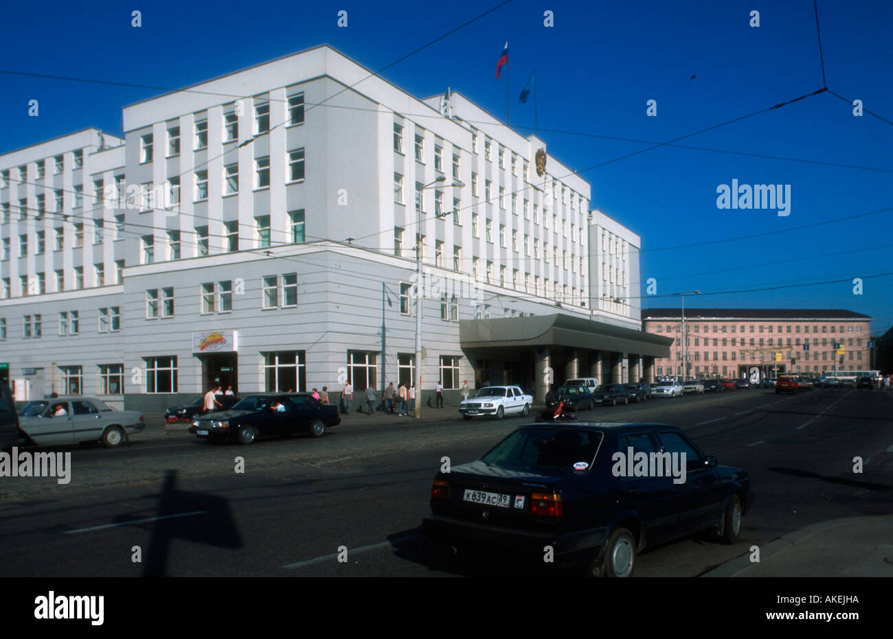 Russland, Kaliningrad (Königsberg), Hansaplatz (Ploschtschad Pobedy) Foto Stock