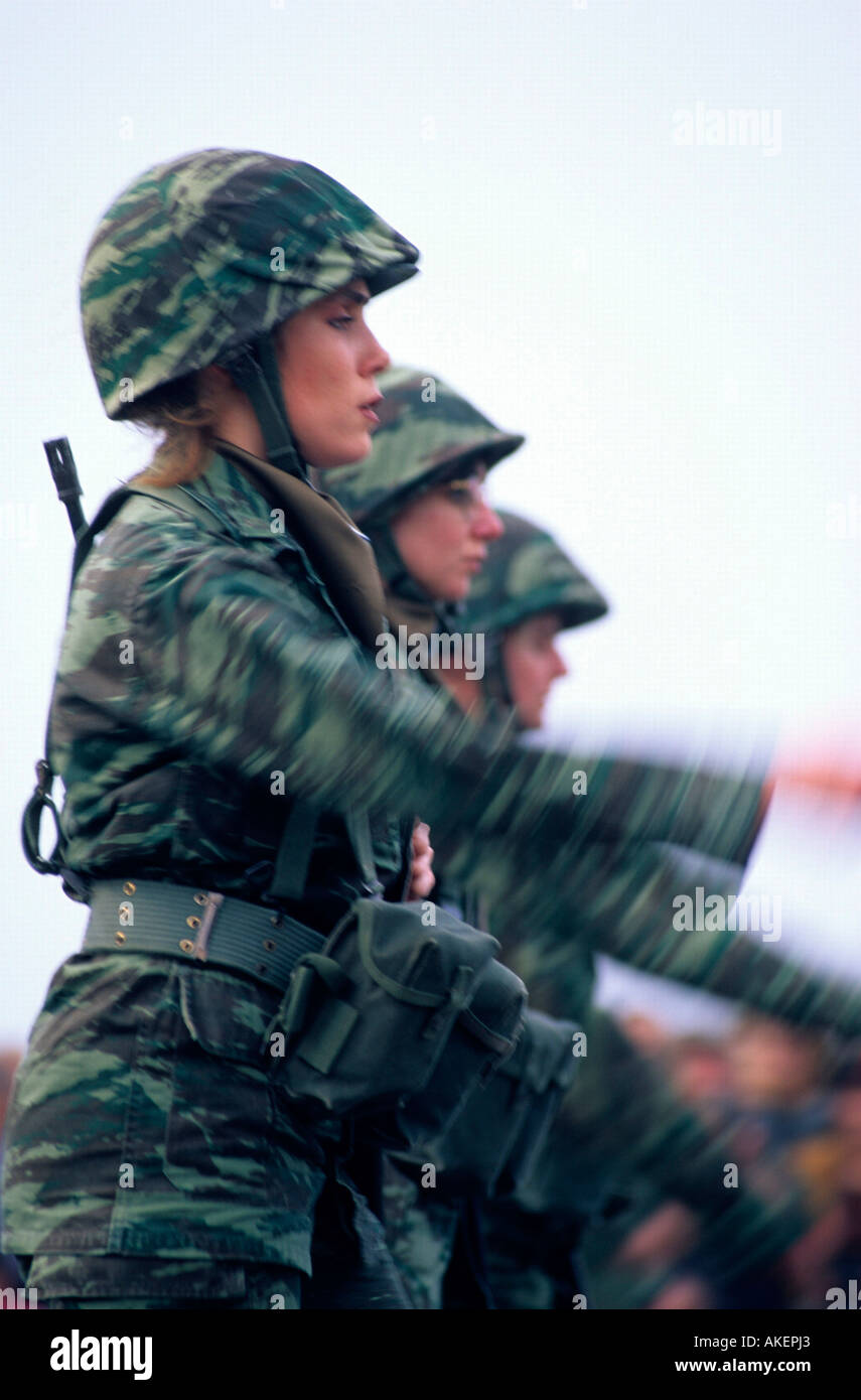 Griechenland, Salonicco, Militärparade zum Unabhängigkeitstag Foto Stock