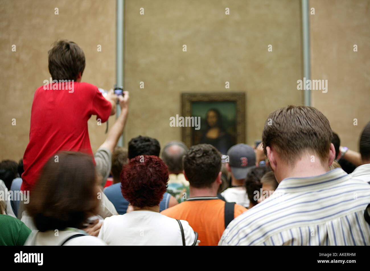 Photgraphy della Mona Lisa, il Louvre, Parigi, Francia Foto Stock