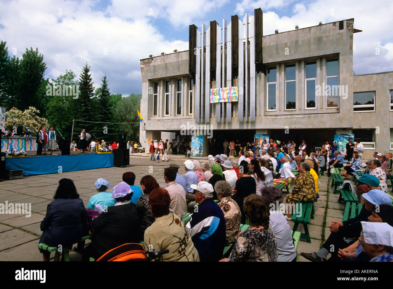 Estland, Narva (Narwa), Veranstaltung am Kulturhaus Foto Stock