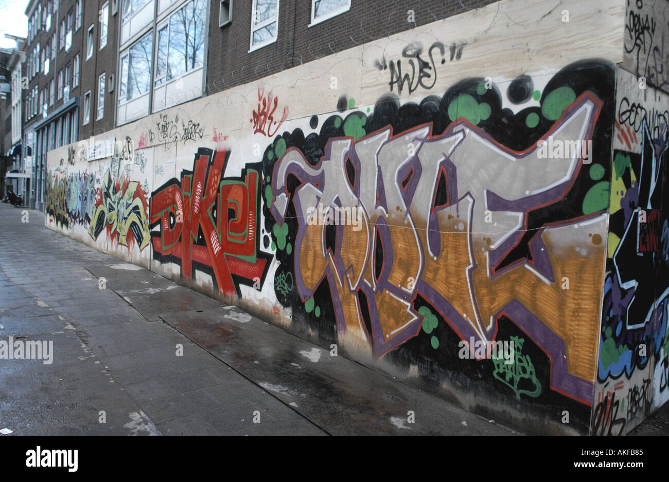 Graffiti in Amsterdam Foto Stock