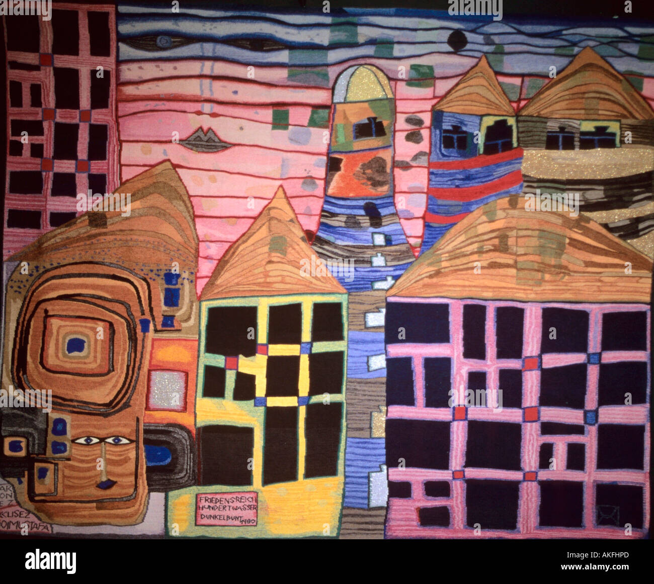Untere Weissgerberstrasse, Kunsthaus Wien, Hundertwasser-Museum Foto Stock