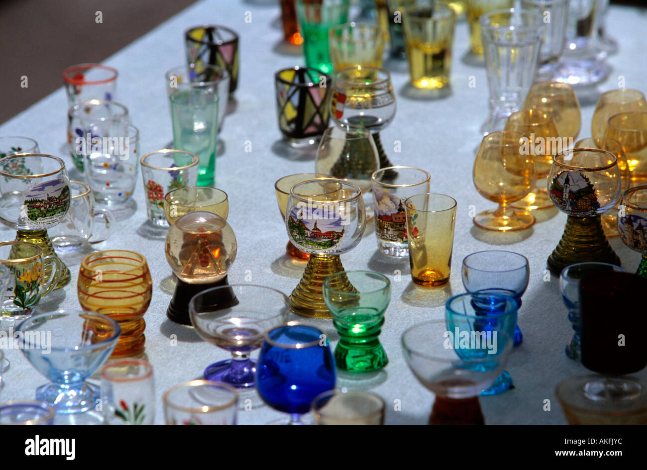 Naschmarkt, Flohmarkt samstäglicher Foto Stock