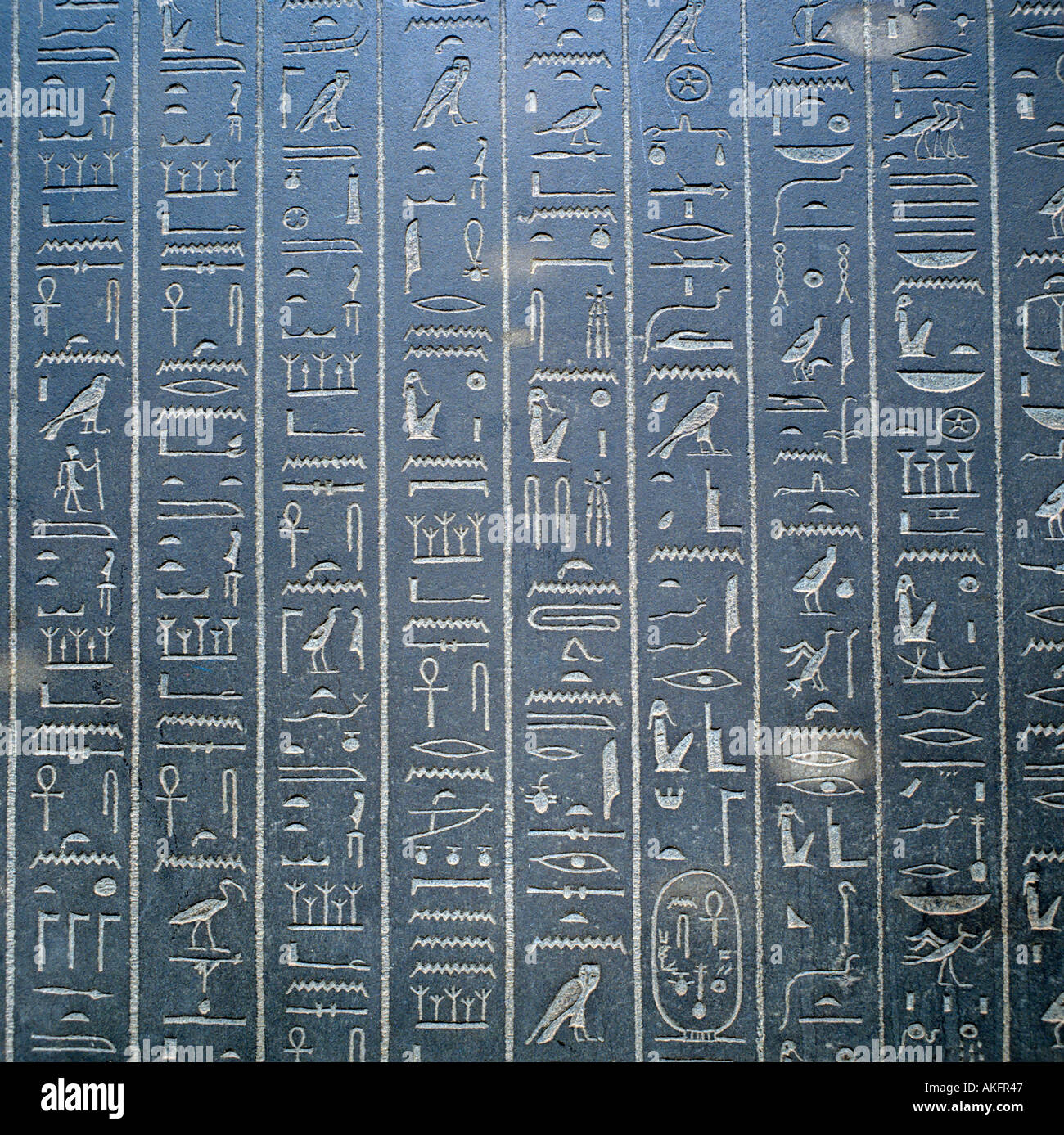 Geroglifici da theben sezione egizia del Museo Britannico città di Londra Inghilterra gran bretagna solo uso editoriale Foto Stock