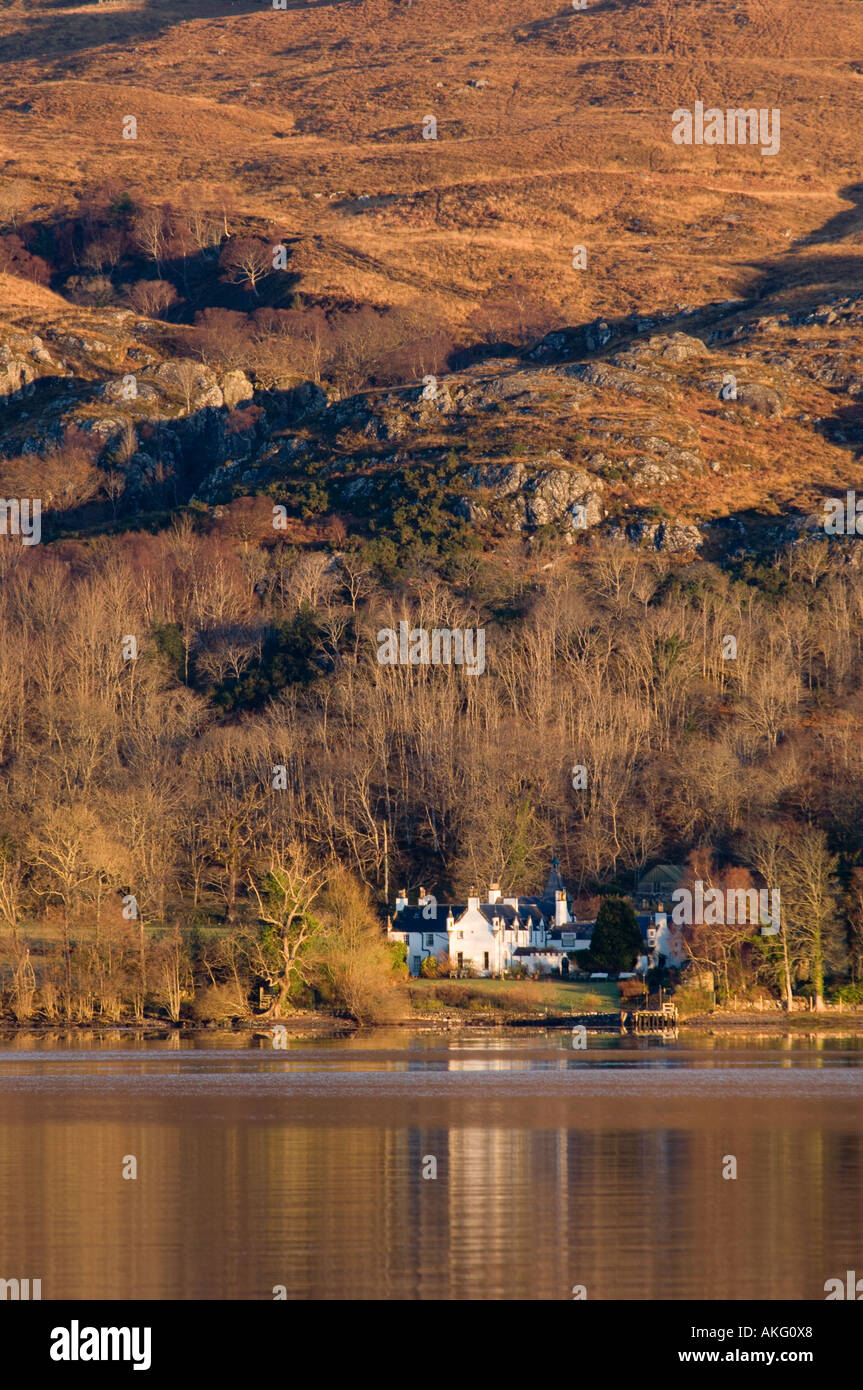 A Poolewe House e Loch Maree Foto Stock