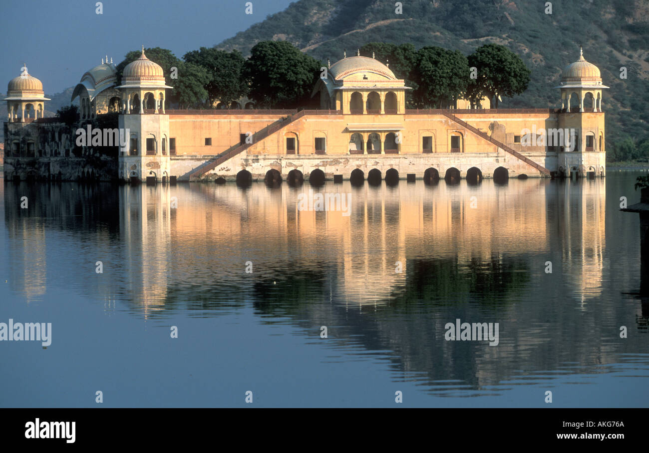 Jal Mahal lago o acqua Palace Jaipur India Foto Stock