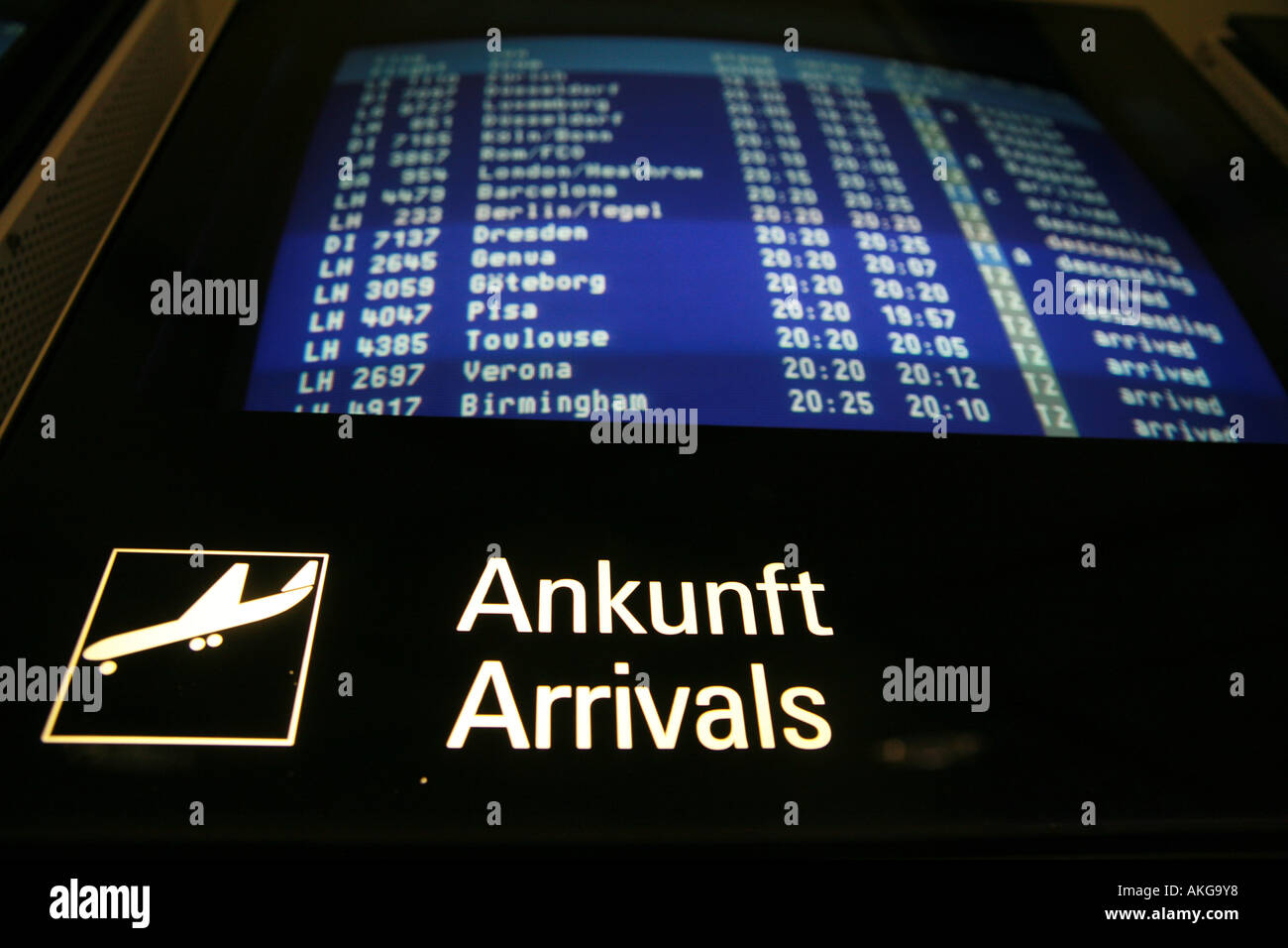 segni dell'aeroporto Foto Stock