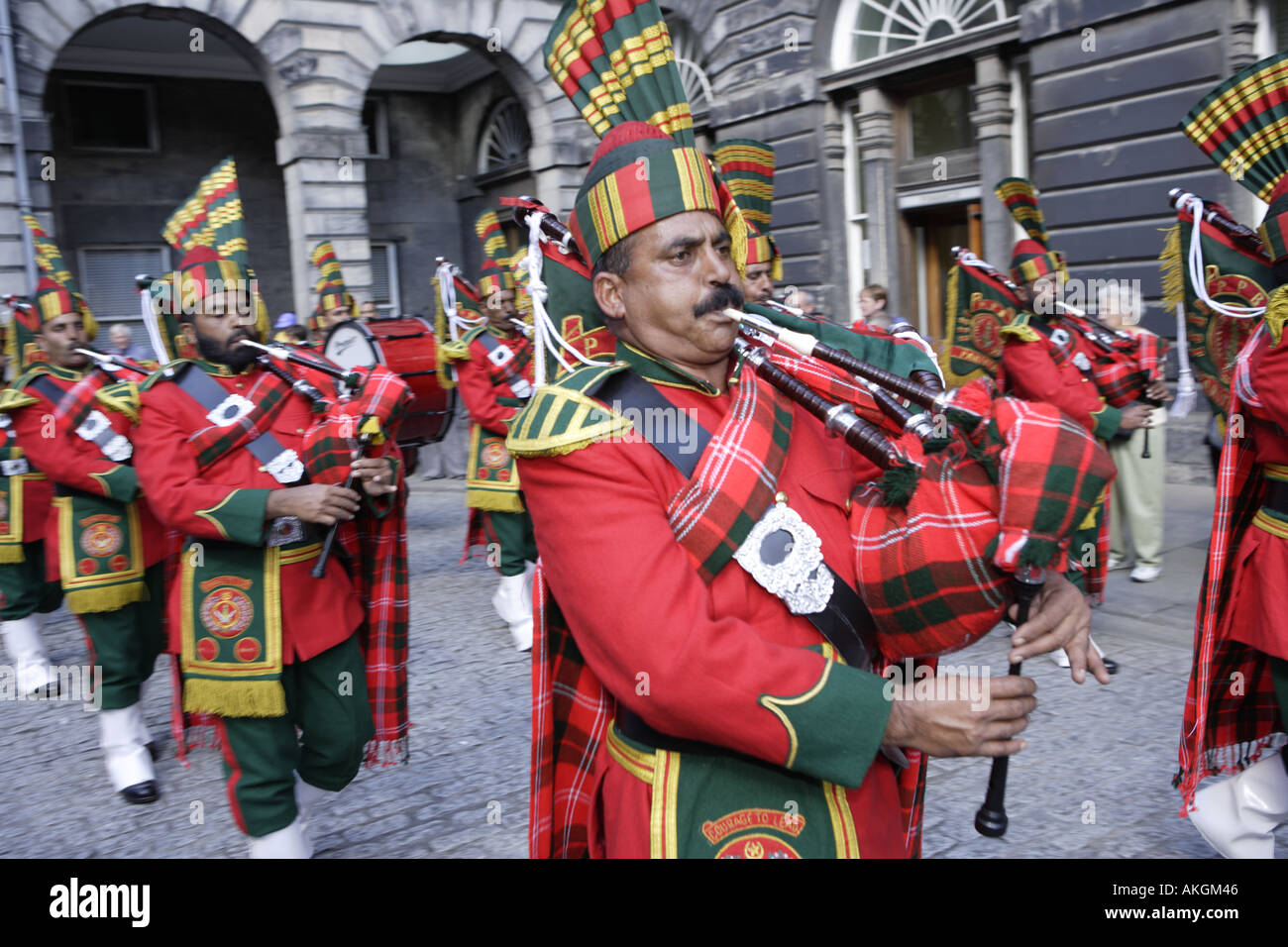 Edinburgh Festival Fringe piper pakistana Foto Stock