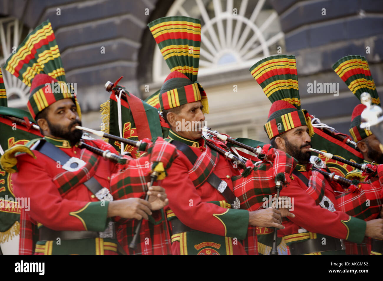 Edinburgh Festival Fringe pipers pakistana Foto Stock