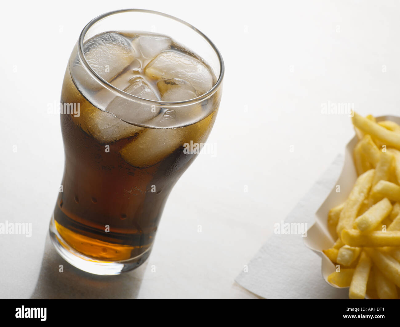 Cola e patatine fritte Foto Stock
