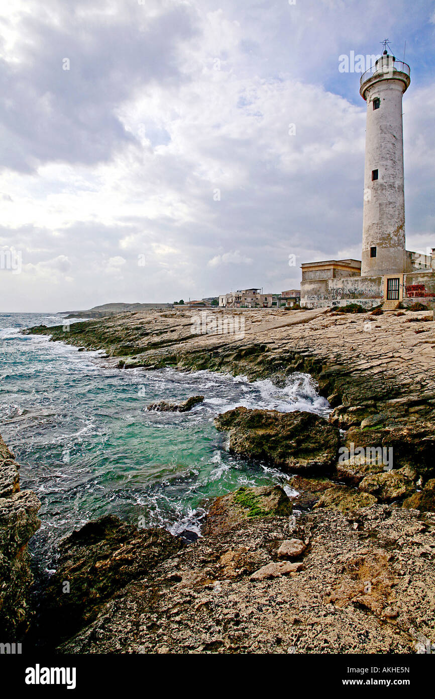 Santacroce lighthouse, Augusta, Sicilia, Italia Foto stock - Alamy